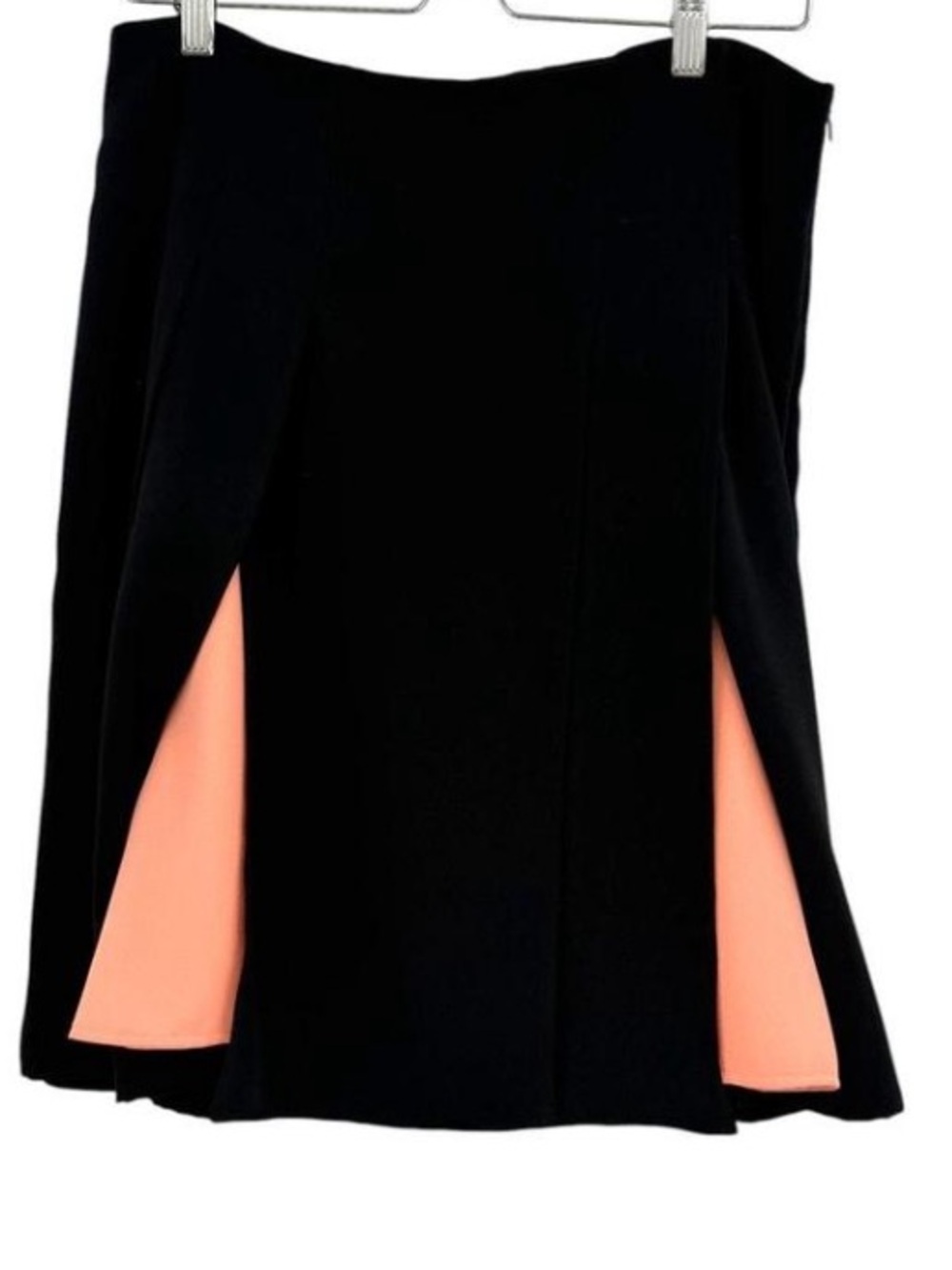 Ted Baker Black Mini Skirt with Coral Insets